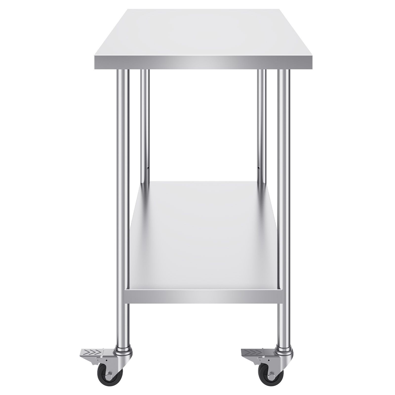 30x48in Stainless Steel Work Table with 3 Adjustable Shelves