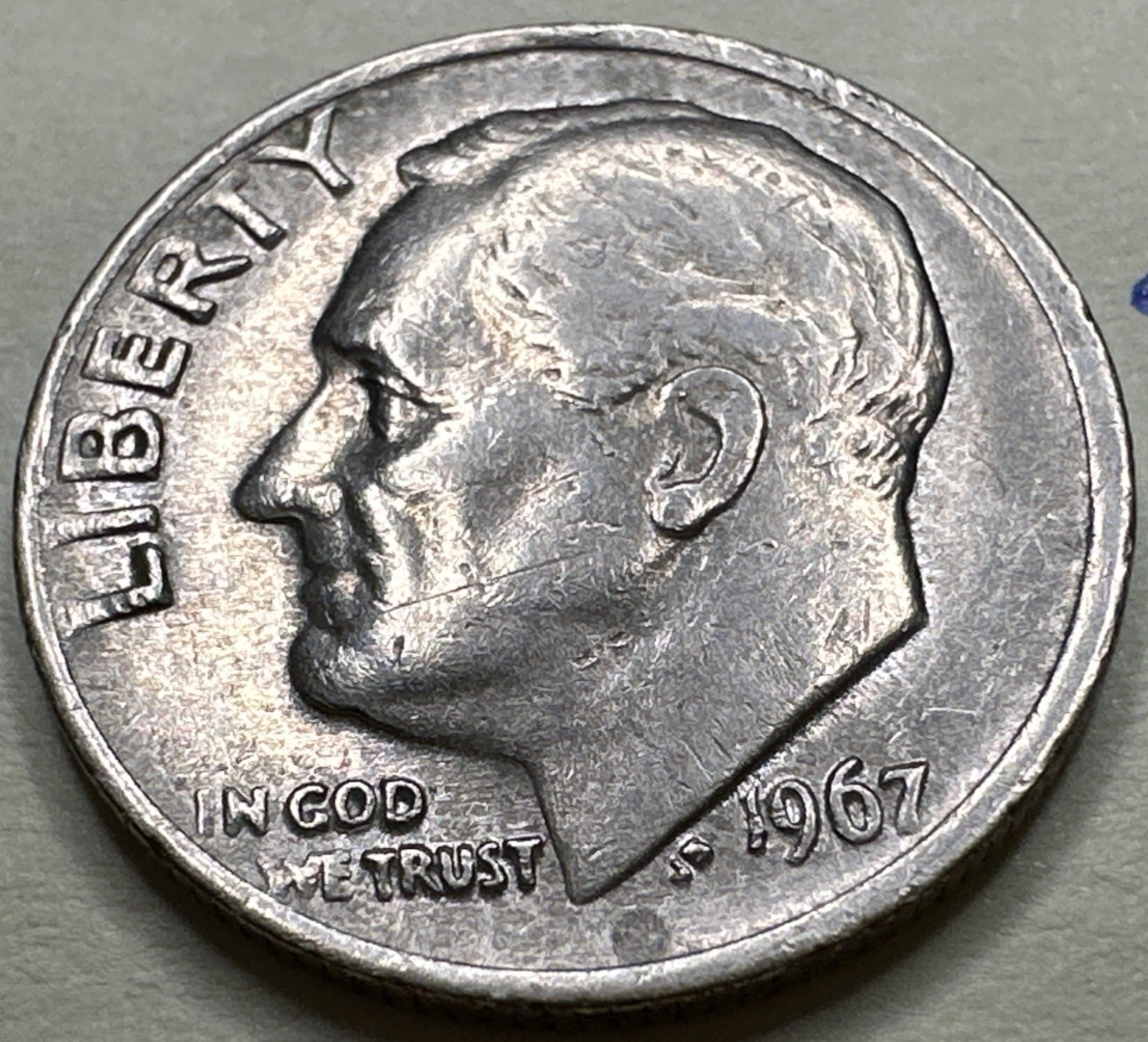 1967 Roosevelt Dime Actual Coin 10C 2079X