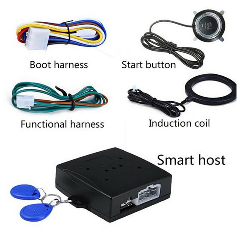 Car Engine Push Start Stop Lock Ignition Keyless Entry Starter Anti-theft System