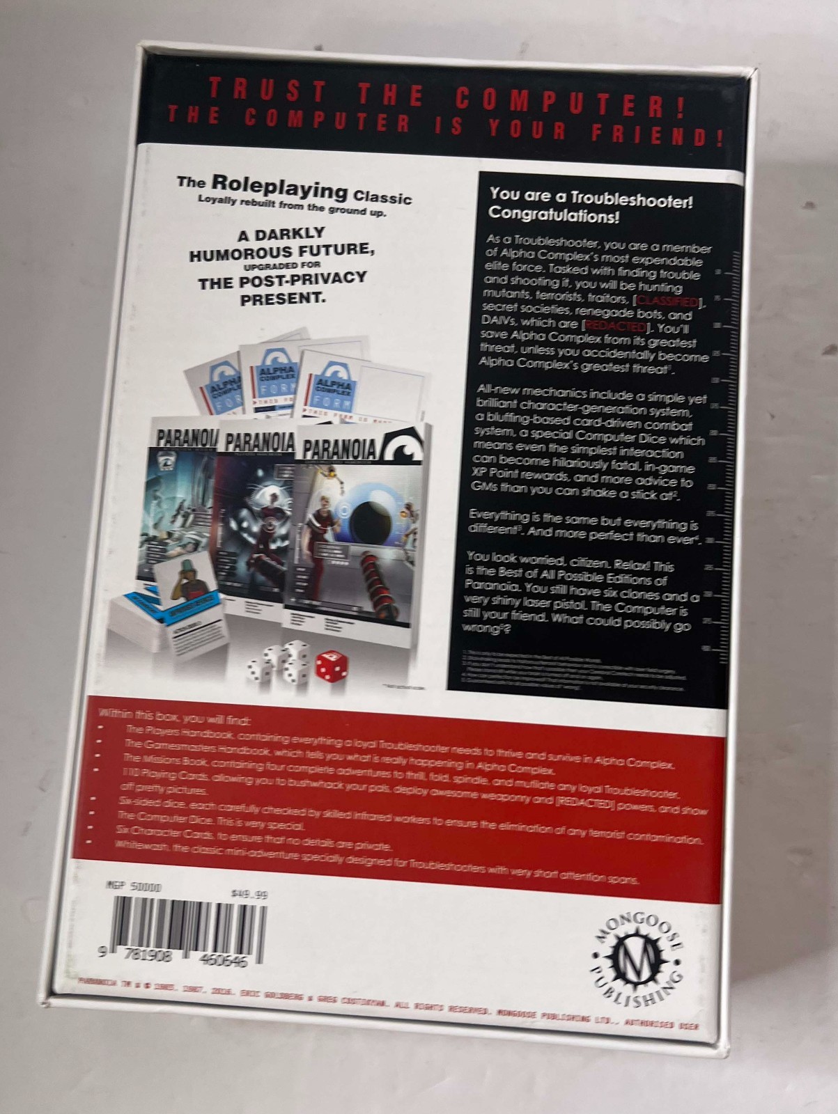 Paranoia Red Clearance Edition Box Set Mongoose Publishing