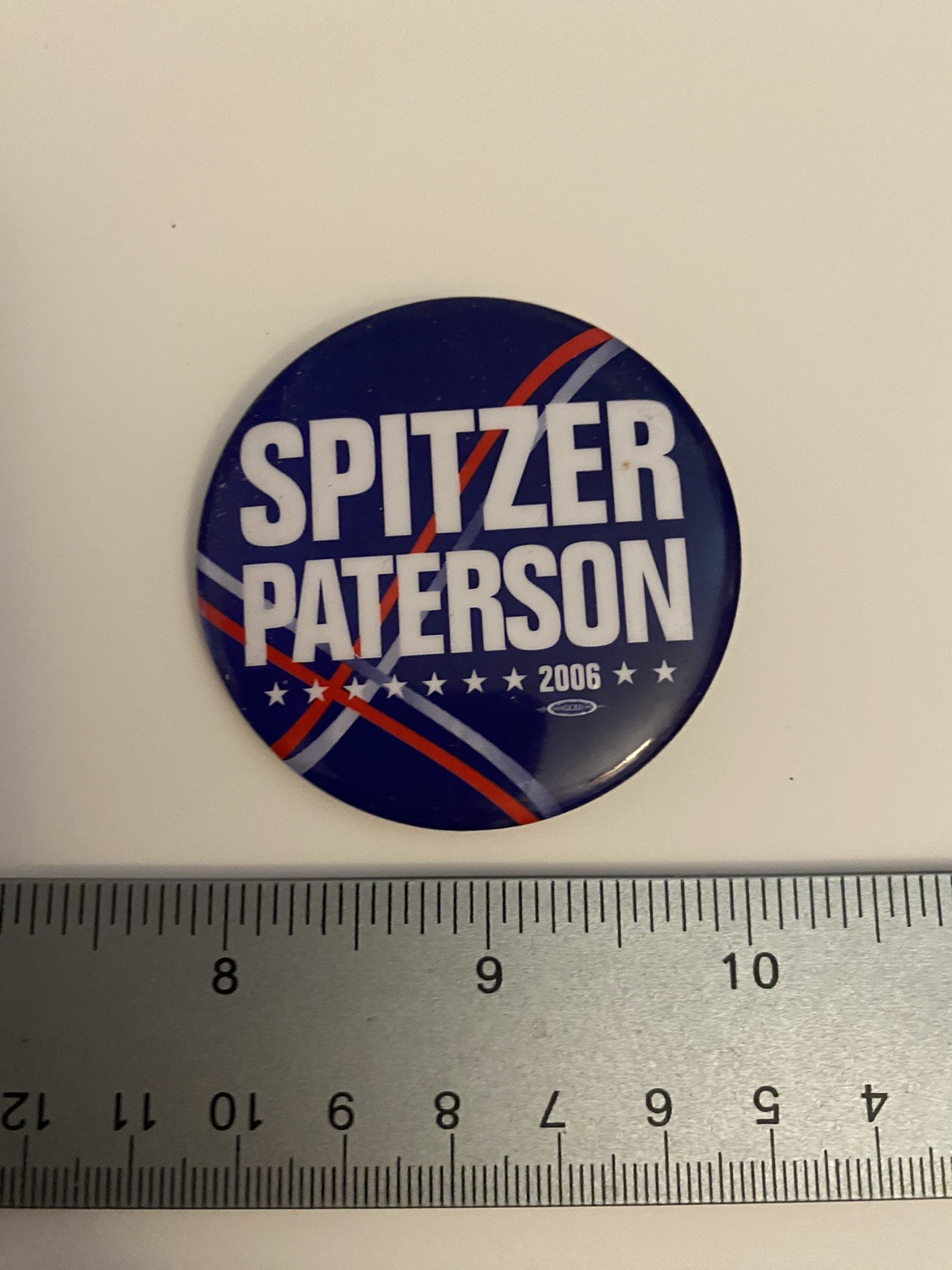 New York Spitzer Paterson 2006 Pin Back Button P104