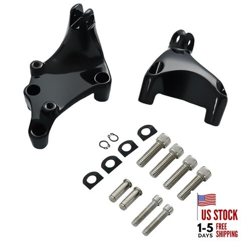 Rear Passenger Foot Pegs Fit Harley Sportster XL883 1200 Mount Gloss Black