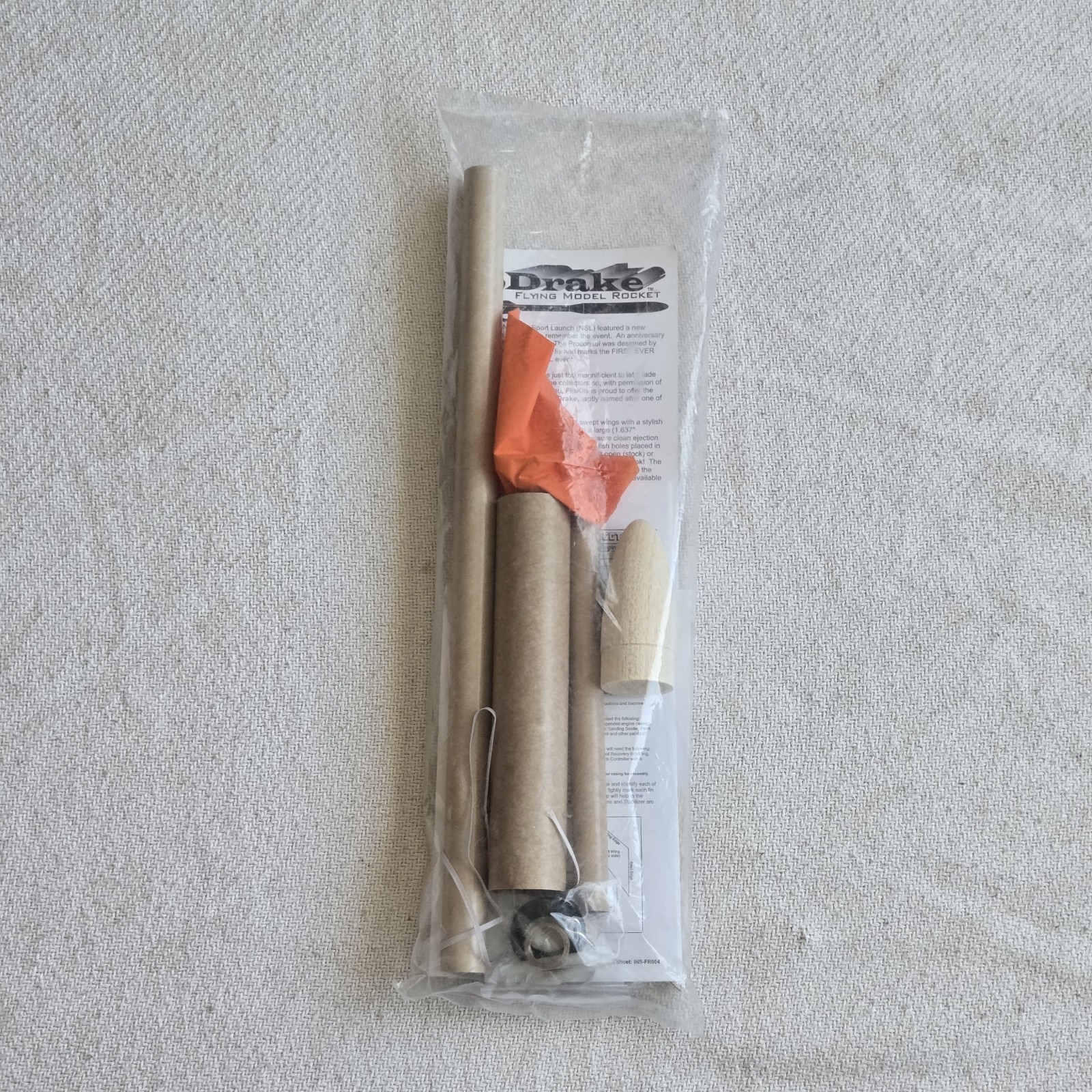 Vintage 2003 Fliskits DRAKE #FK-FR004 Model Rocket Kit FACTORY SEALED!