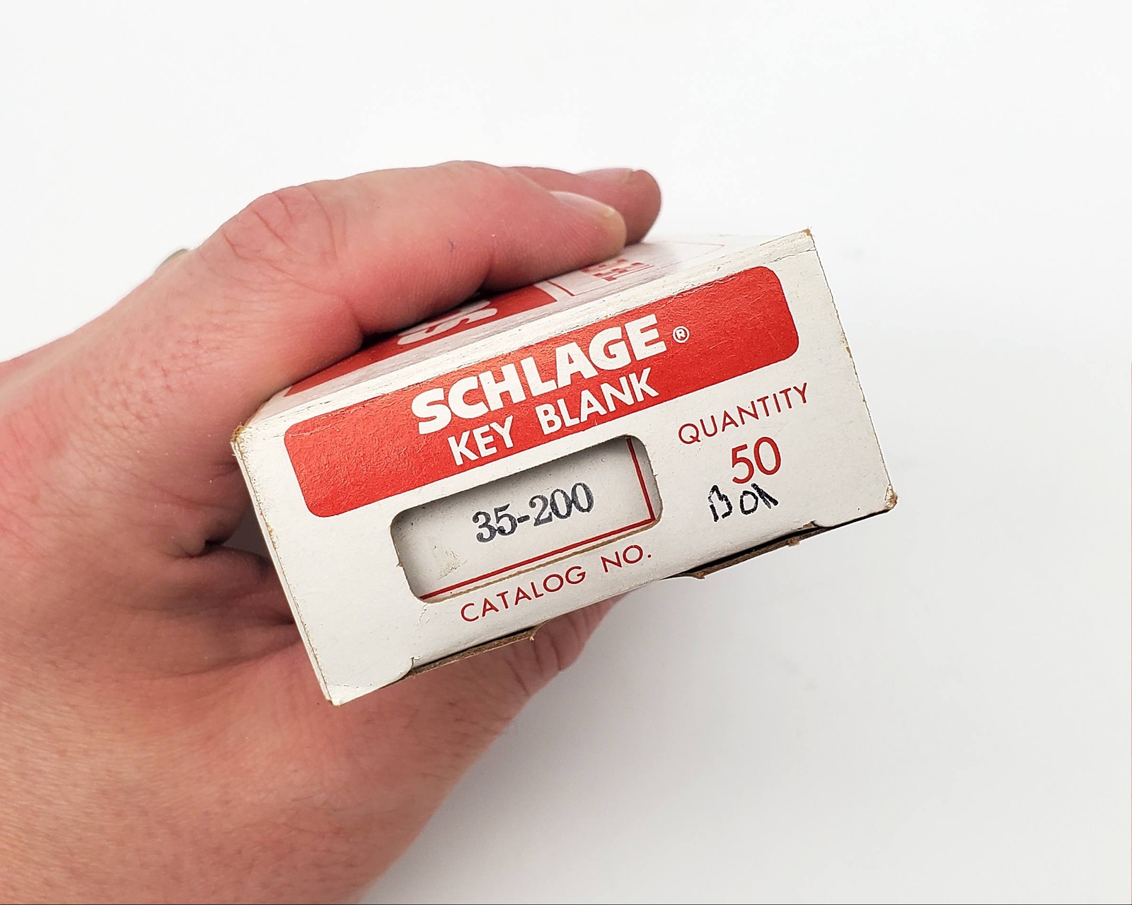 50x Schlage 35-200 Key Blanks W Keyway Nickel Plated Brass Silver Tone NOS