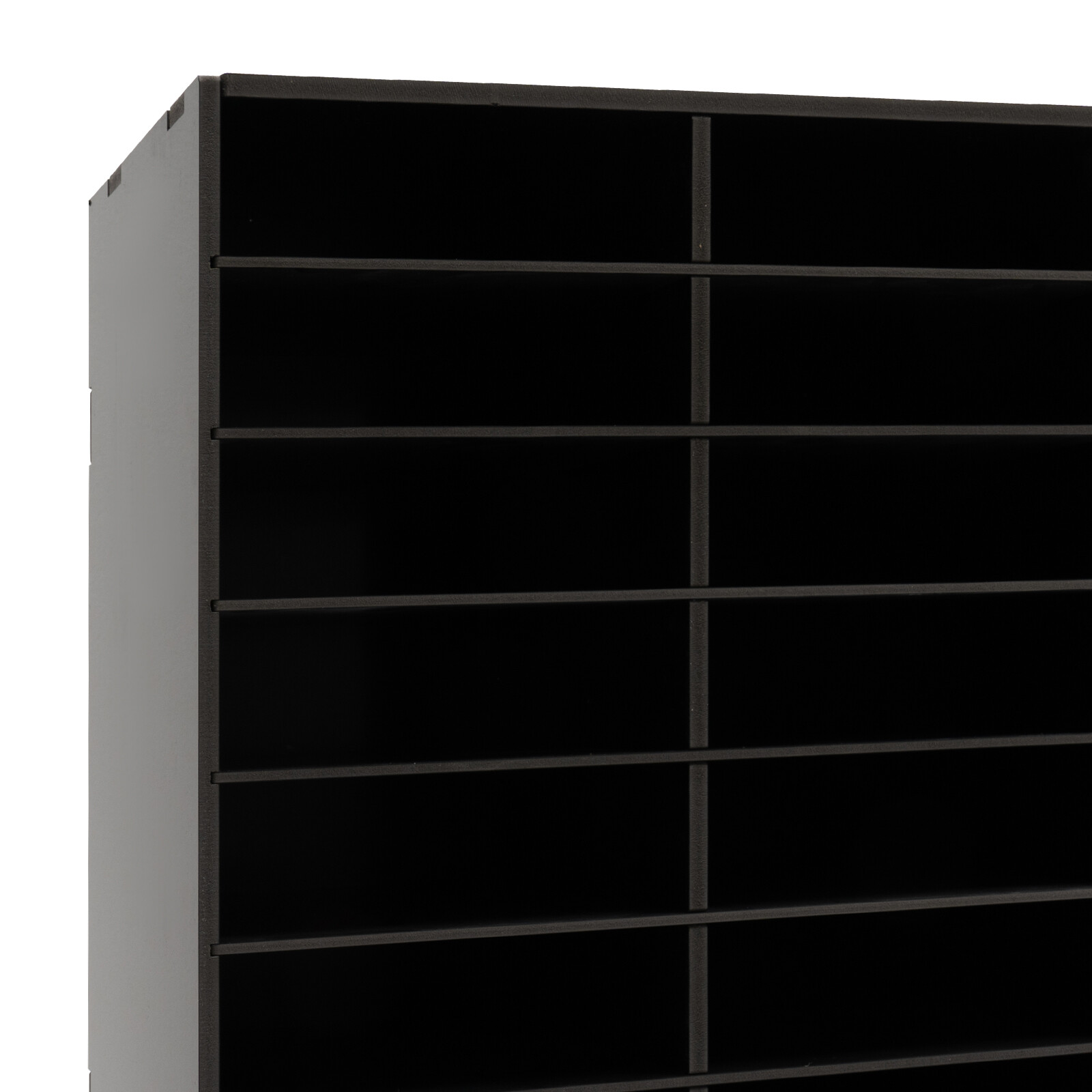 24-Compartment PVC Literature Organizer - Stylish Desktop File Sorter