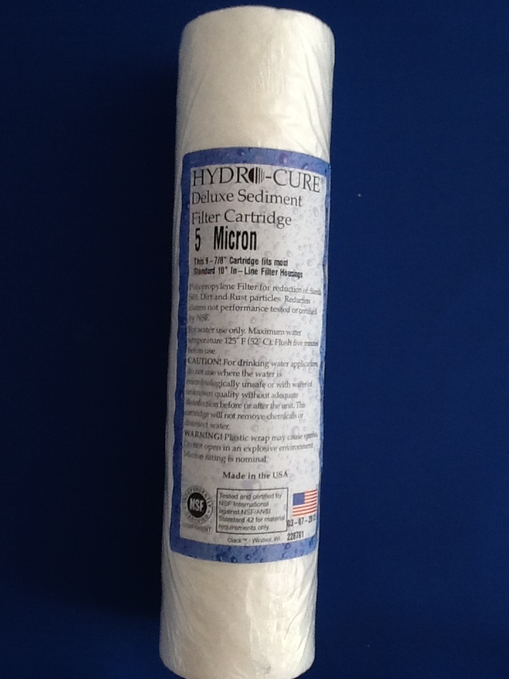 HYDRO CURE DELUXE 5 MICRON 10"x2.5" SEDIMENT FILTER - 12 FILTERS
