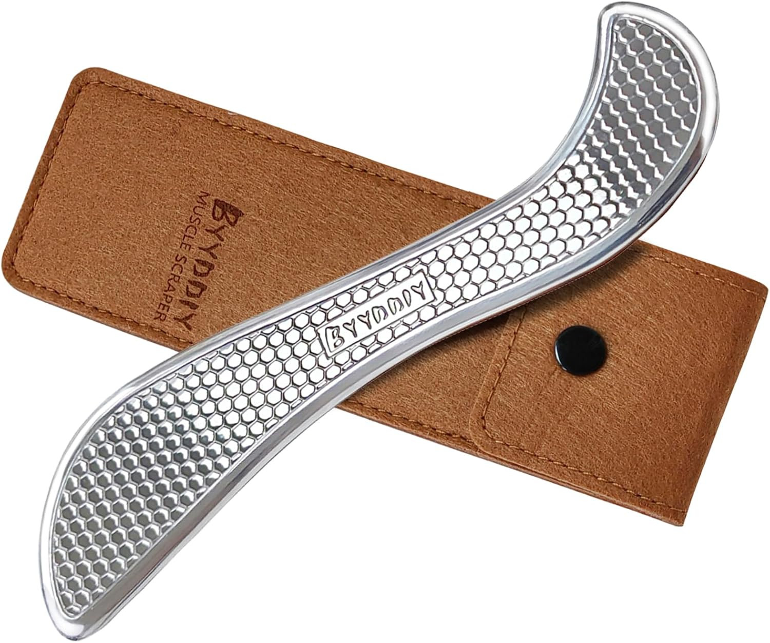 BYYDDIY Anti-Skid Stainless Steel Gua Sha Muscle Scraper Tool,Scar Tissue Tool,P