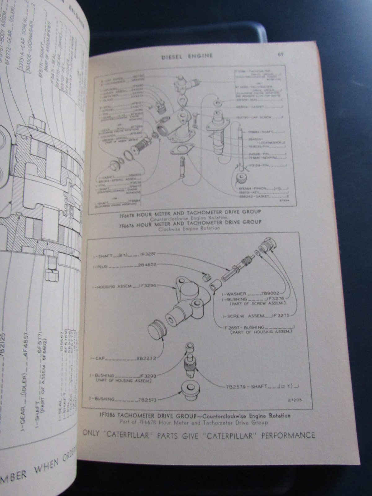 1953 Cat Caterpillar Tractor Co D364 Engine Parts Catalog Serial # 1981 - 198183