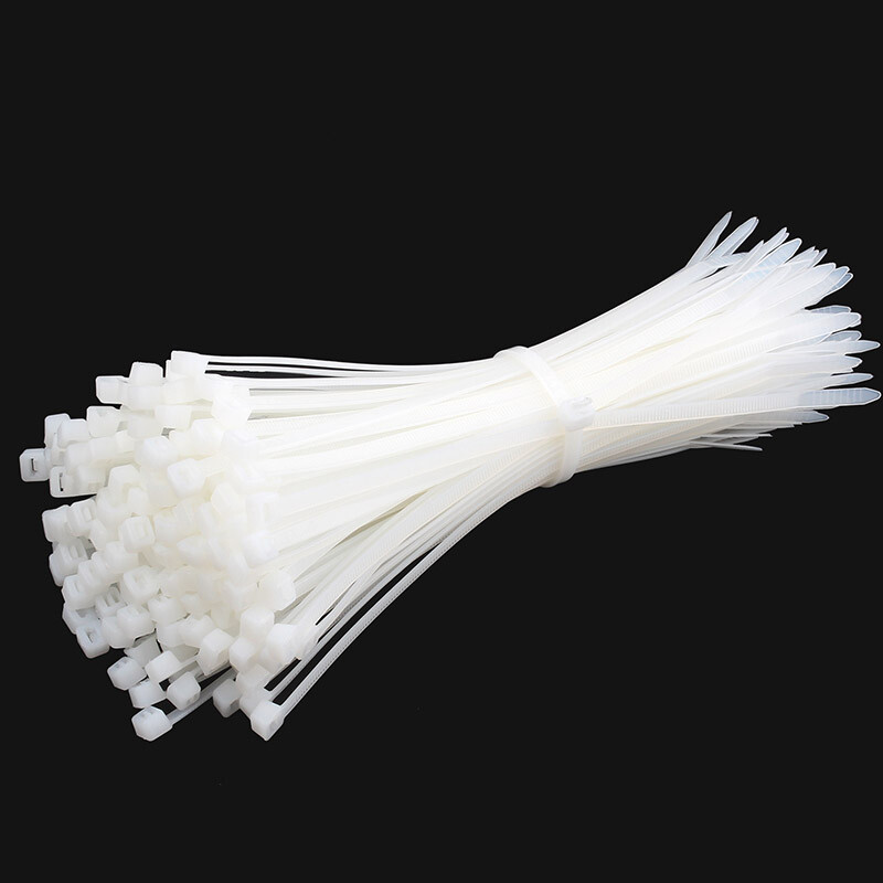 1000pcs /Bag Plastic Cable Ties Nylon Zip Tie Wraps Straps White Colours