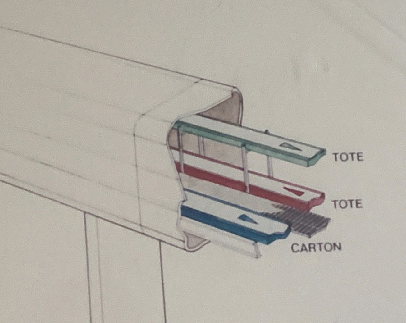 COMPAQ COMPUTER SPINE CONVEYOR SYSTEM TX Computer Aided Drawing 40" x 25" RARE