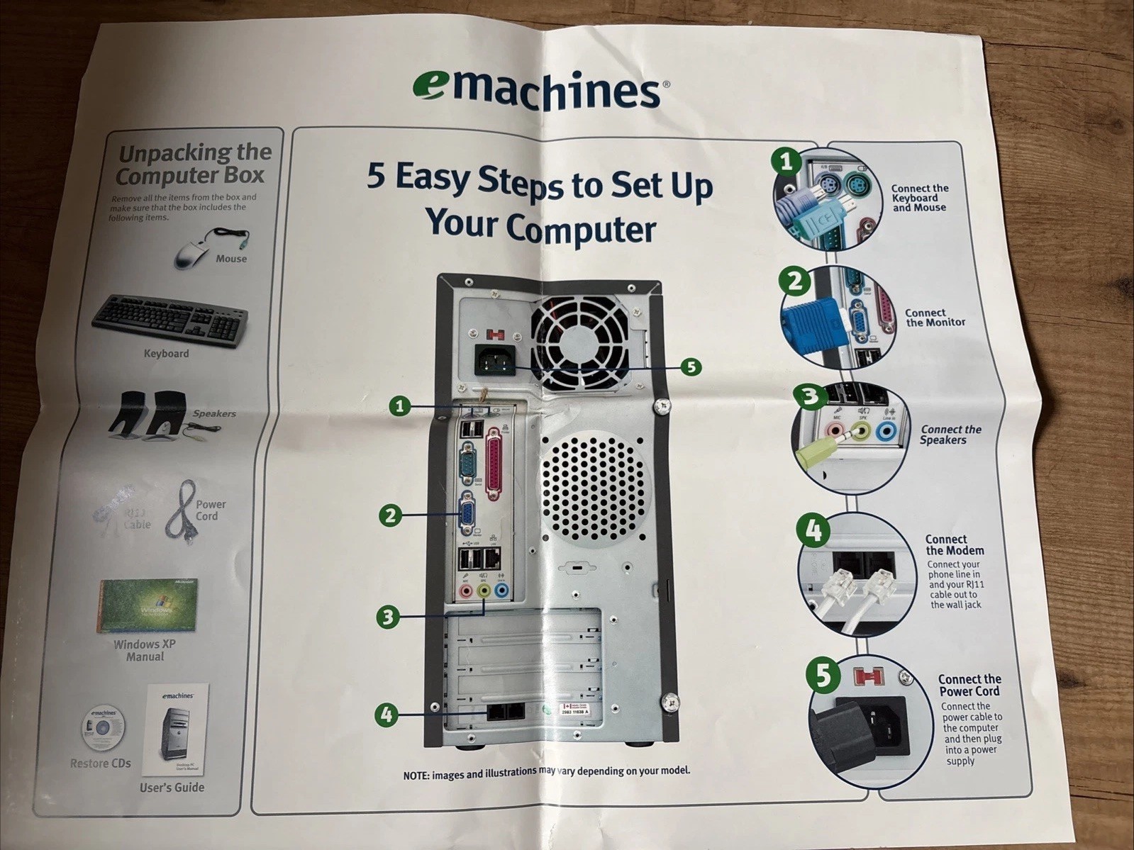 EMACHINES - T2885 PC RESTORE / BACKUP 3-DISC CD-ROM SET, SOFTWARE With Paperwork