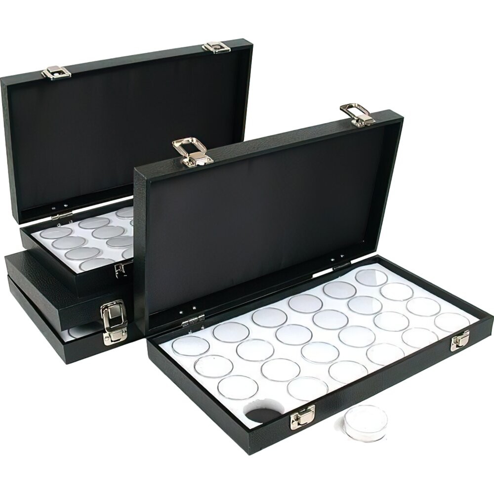 72 Gem Jars White Display Tray Gemstone Travel Case