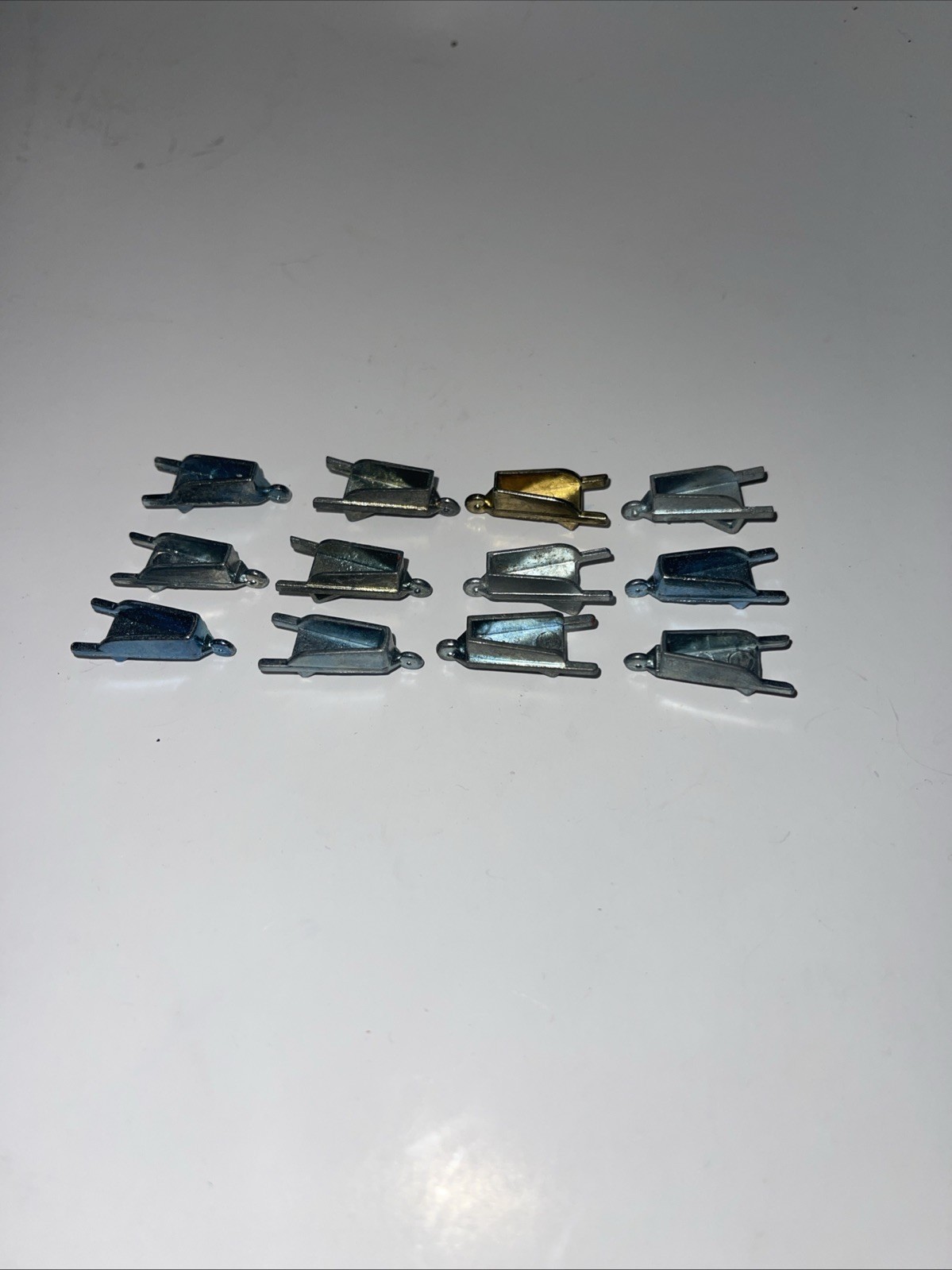 Lot of 12 Monopoly Wheelbarrow Tokens Standard Basic Movers