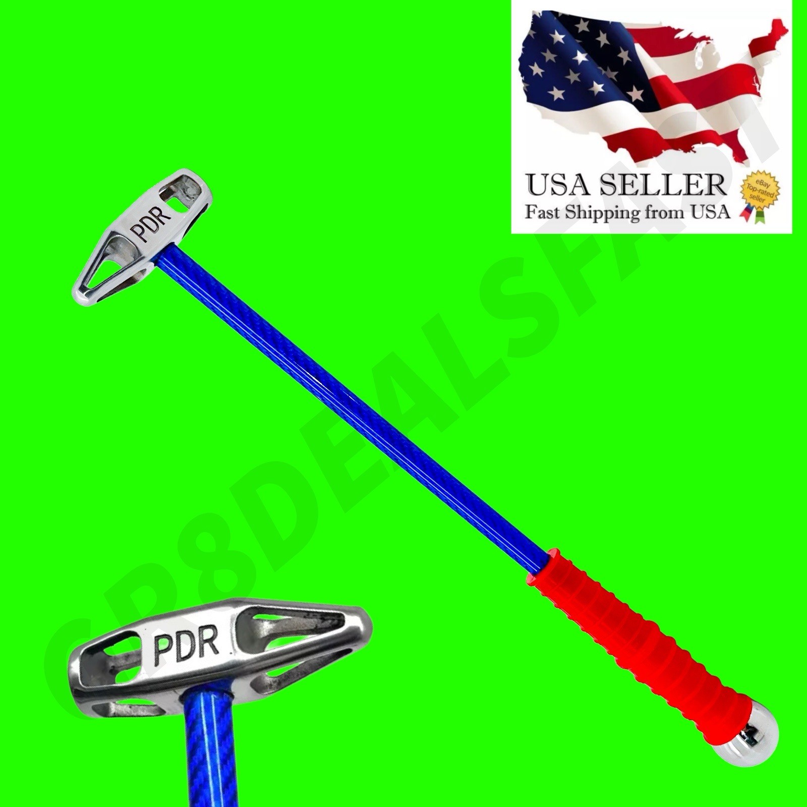 PDR Carbon Fiber Paintless Dent Removal Hail Repair Crease Strike Hammer Glue
