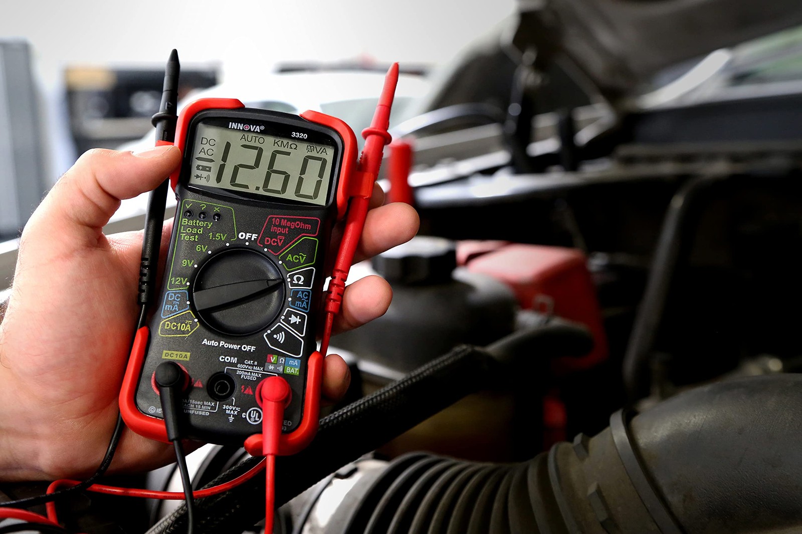 Innova 3320 Auto-Ranging Digital Multimeter Red & Black