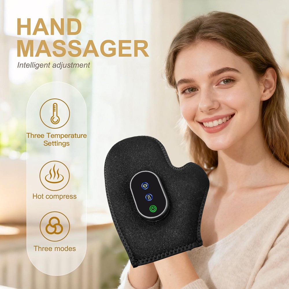 Cordless Hand Massager for Arthritis with Heat Compression Relief Therapy Glove