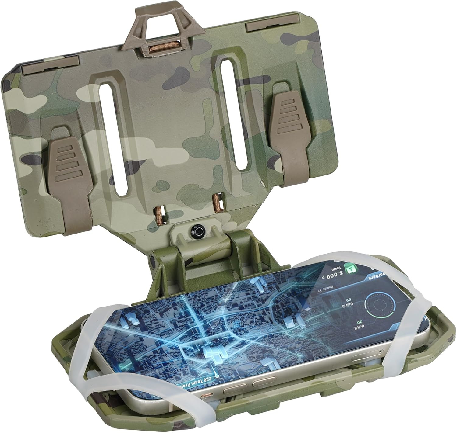 Molle Tactical Phone Holder for Plate Carrier, Quick Release, Adjustable Mount