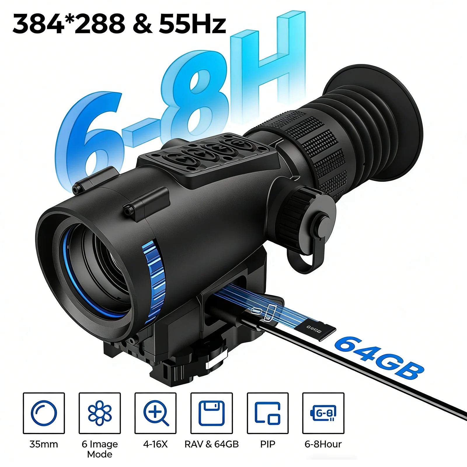 GOYOJO GRL335GRL325 Thermal Scope for Hunting 384x288 Thermal Vision Riflescope