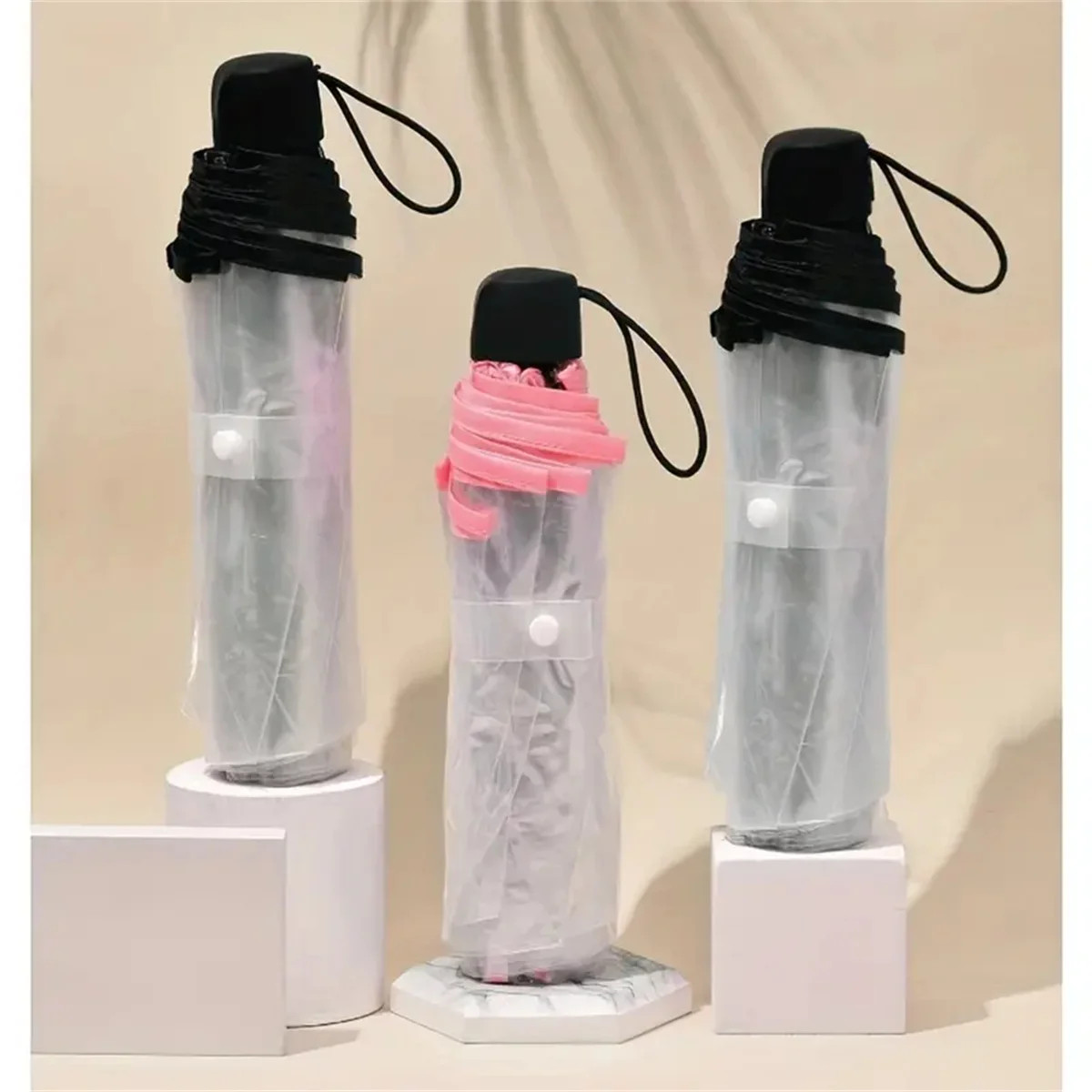 New Net Red Thickened Fashion Transparent Men and Women Universal Manual Portabl