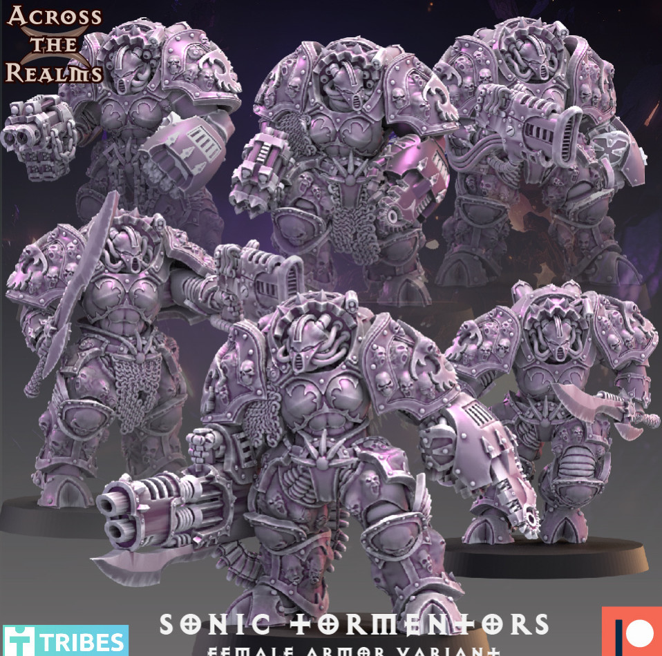 Sonic Tormentors - Female armor variants Squad of 5 ( Free postage )