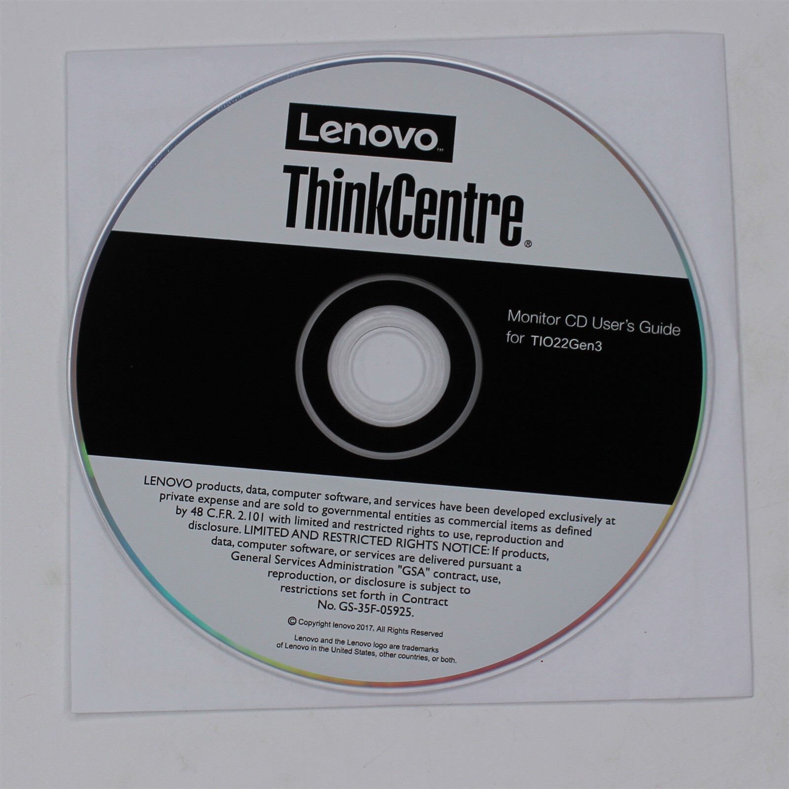 Lenovo ThinkCentre Monitor Manual and Driver Disk For Model TIO22Gen3