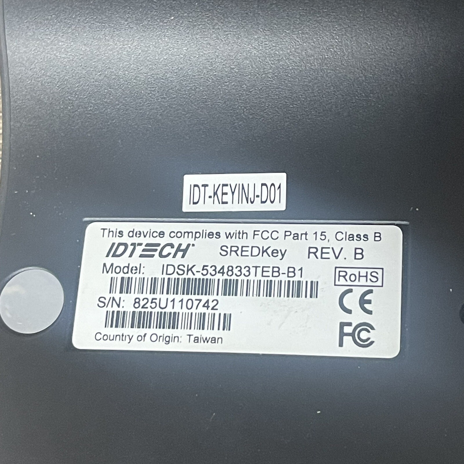 ID Tech SREDKEY Keypad with Magstripe Reader IDSK-534833TEB-B1