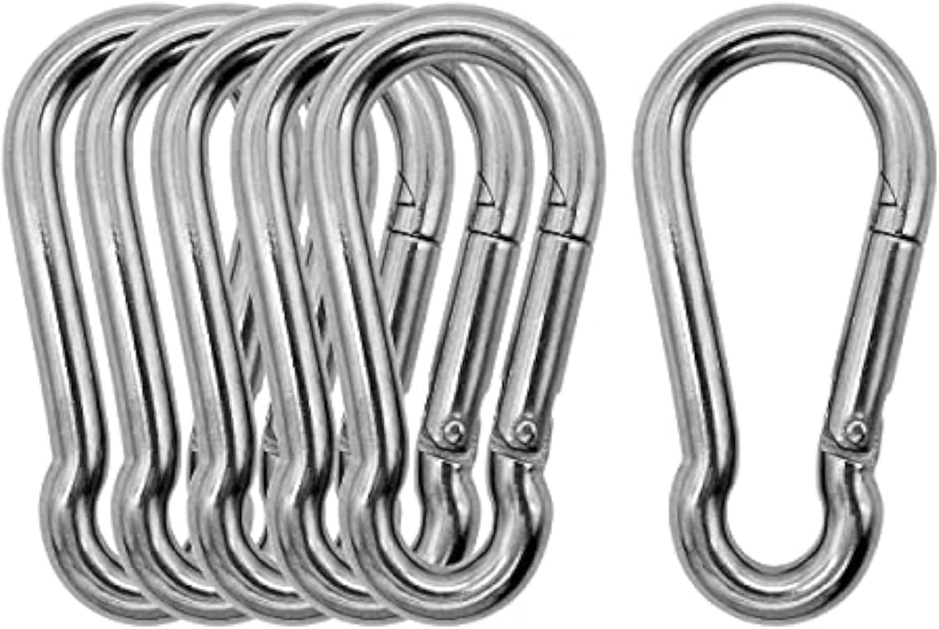 Marine Grade 316 Stainless Steel Carabiners Heavy Duty, Durable & Rust-Free Clip