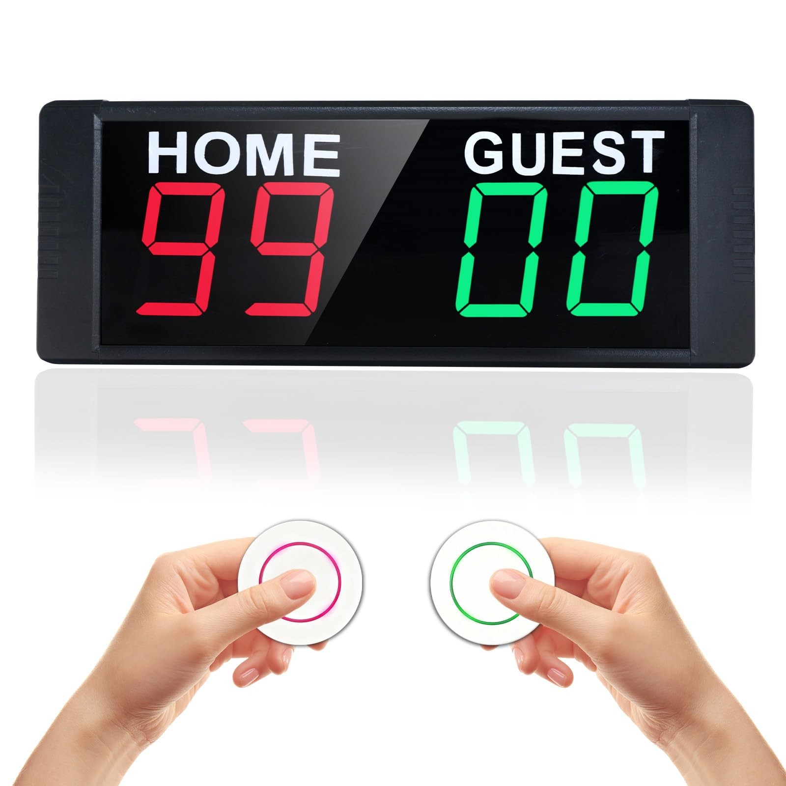 Portable Electronic Scoreboard with 2 Button Control, Digital Scoreboard with...