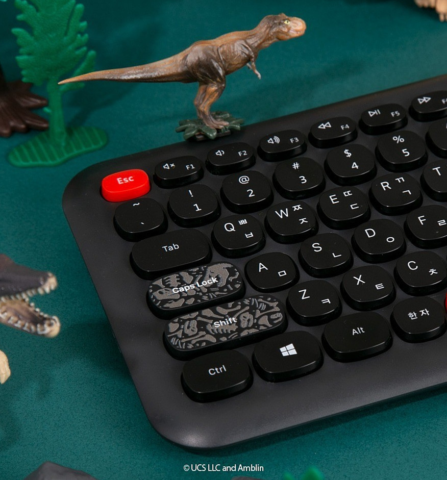 Universal Jurassic Park Wireless Keyboard Bluetooth Multi-Pairing Royche