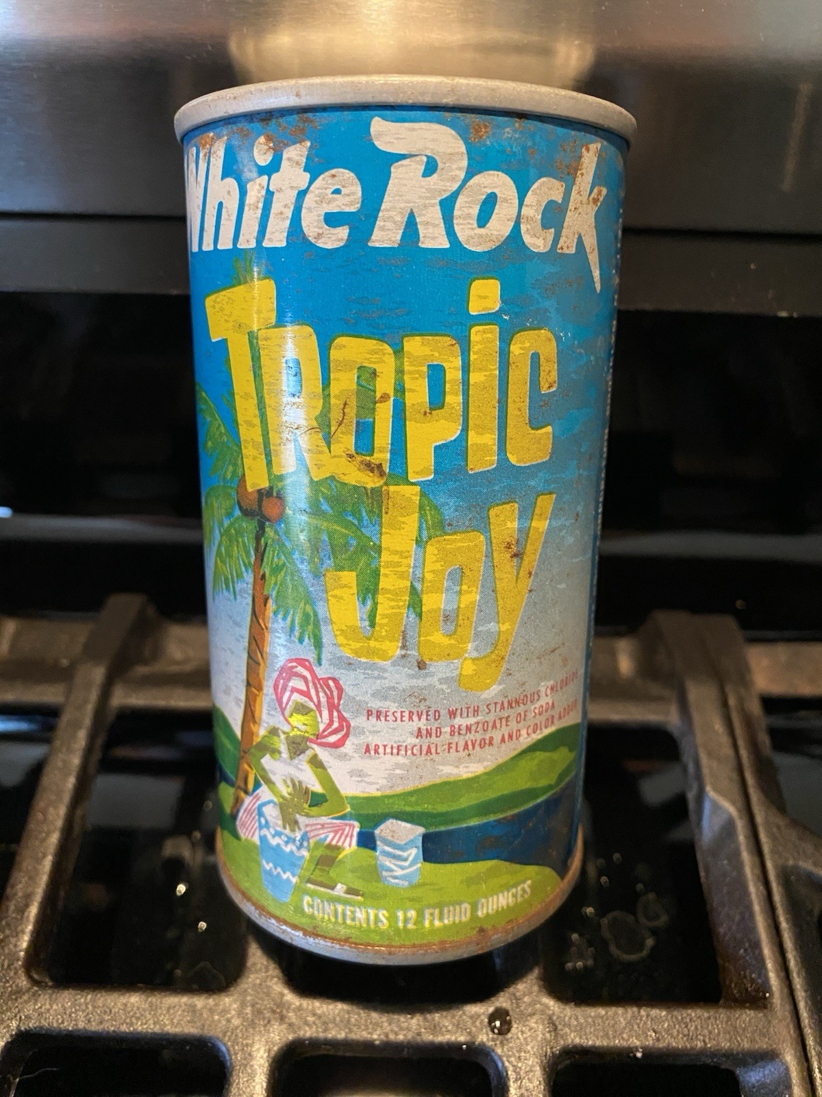 WHITE ROCK TROPIC🌴 JOY PULL TAB STEEL WIDE SEAM CAN