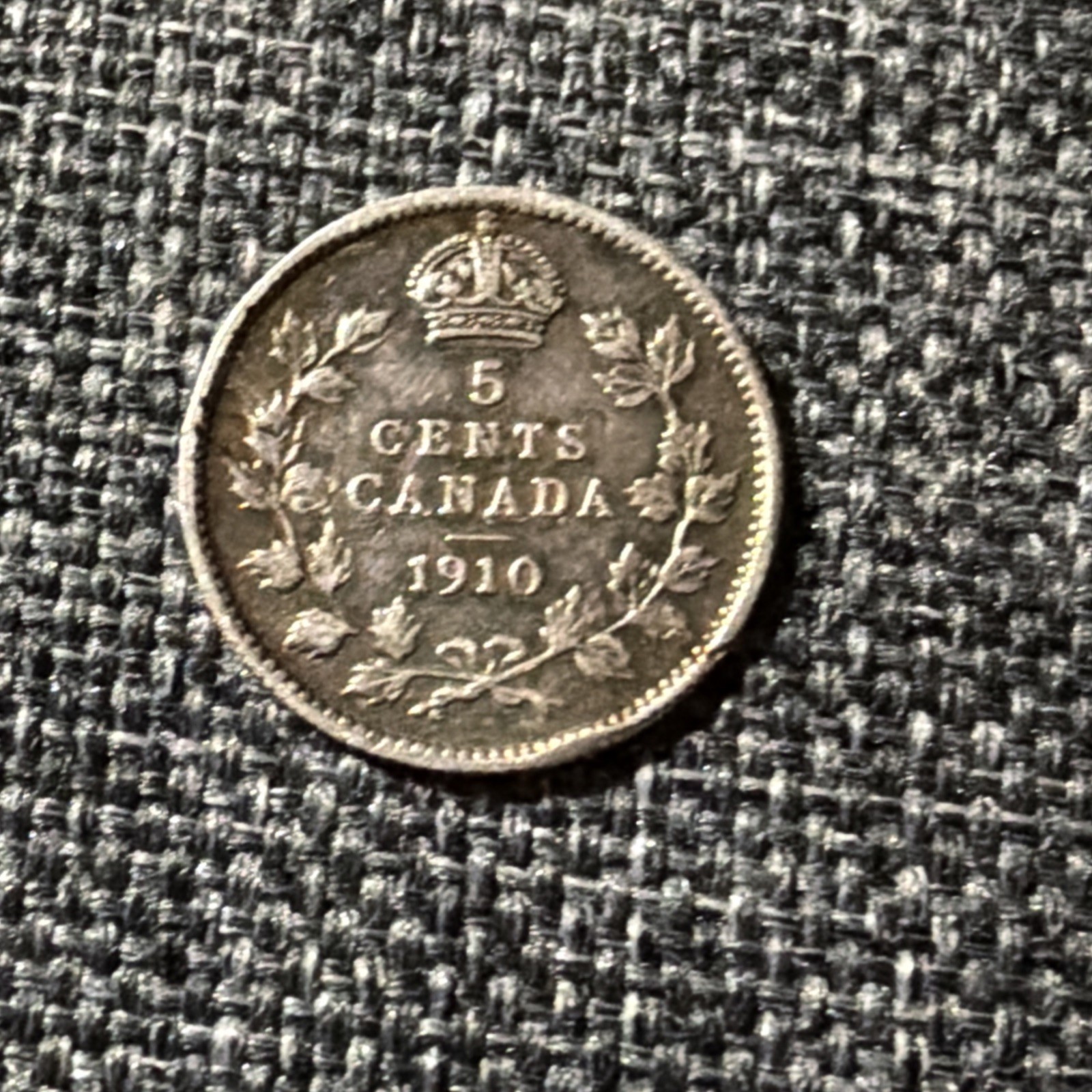 1910 Canadian 5 Cent - .925 Silver Coin - 405