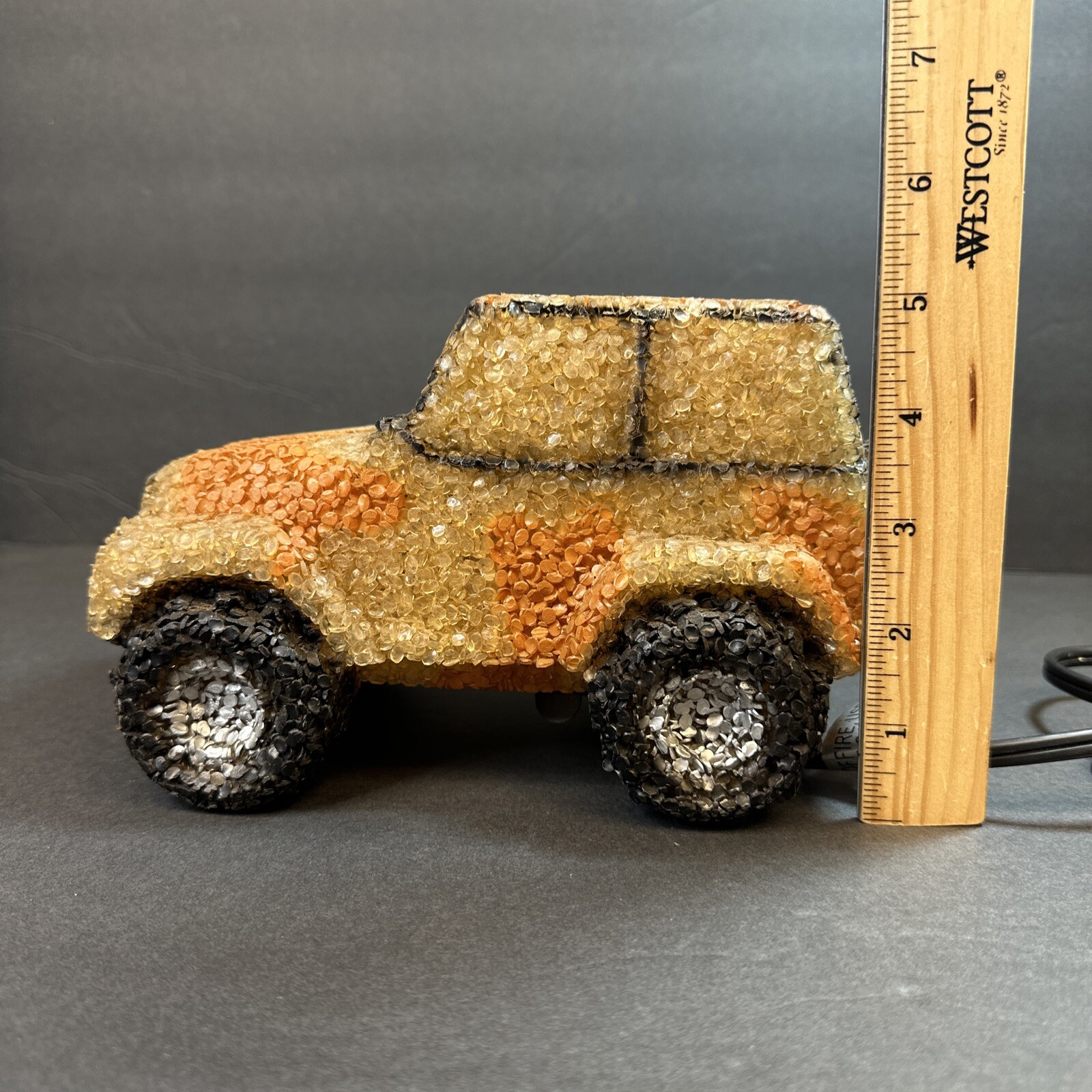 Melted Popcorn Plastic Jeep Night Light Desk Lamp EUC Off Roading Fourwheeling