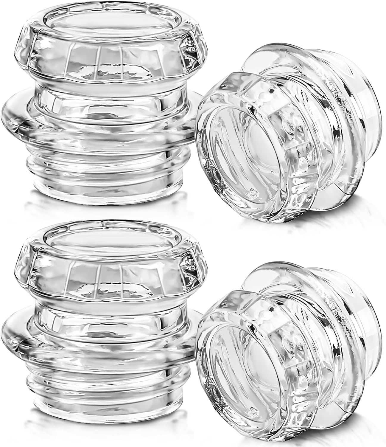 Percolator Coffee Glass Top Pot Replacement Vintage Knob Lid Clear Vtg 4 Pack