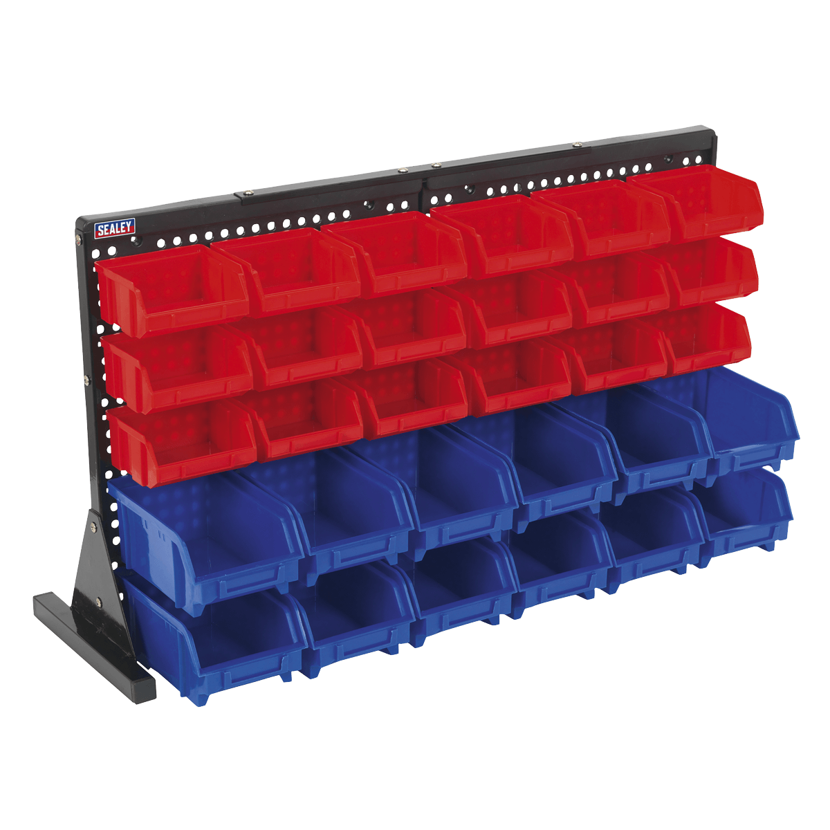 Sealey TPS1218 Bench Mounted Bin Storage System and 30 Bins