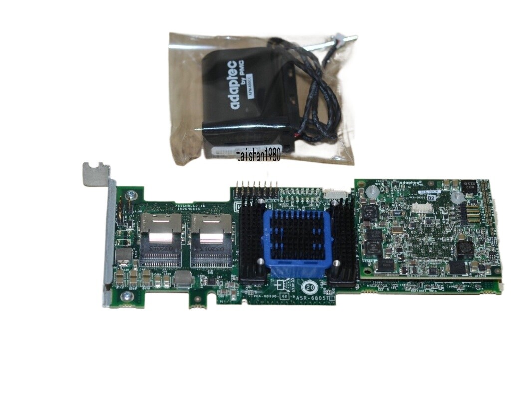 adaptec controller raid 6805t 8 ports PCIE 2 x8 512 Cache ddr2 +BBU The battery