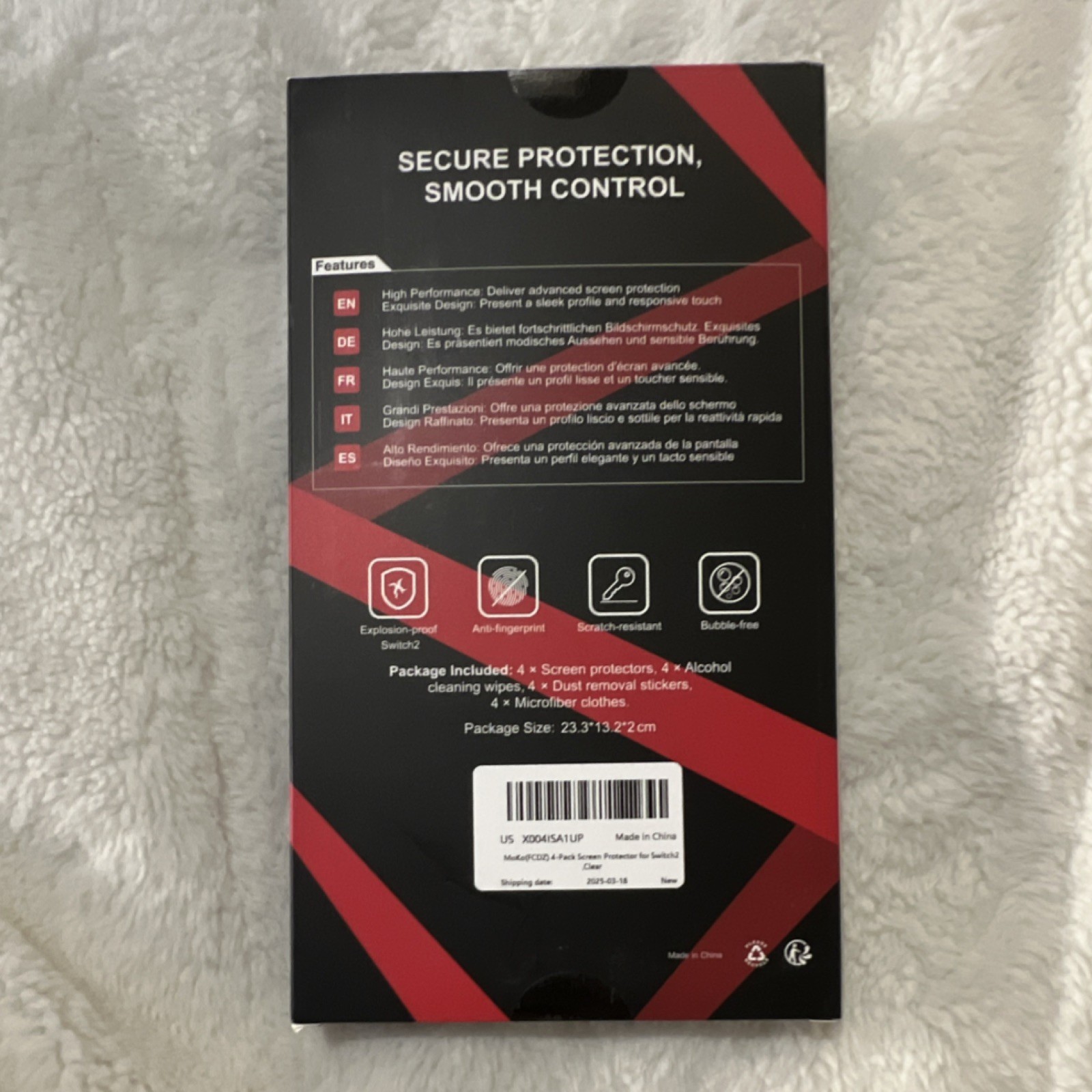 MoKo 4-Pack Tempered Glass Screen Protector for Nintendo Switch2 Console, Clear