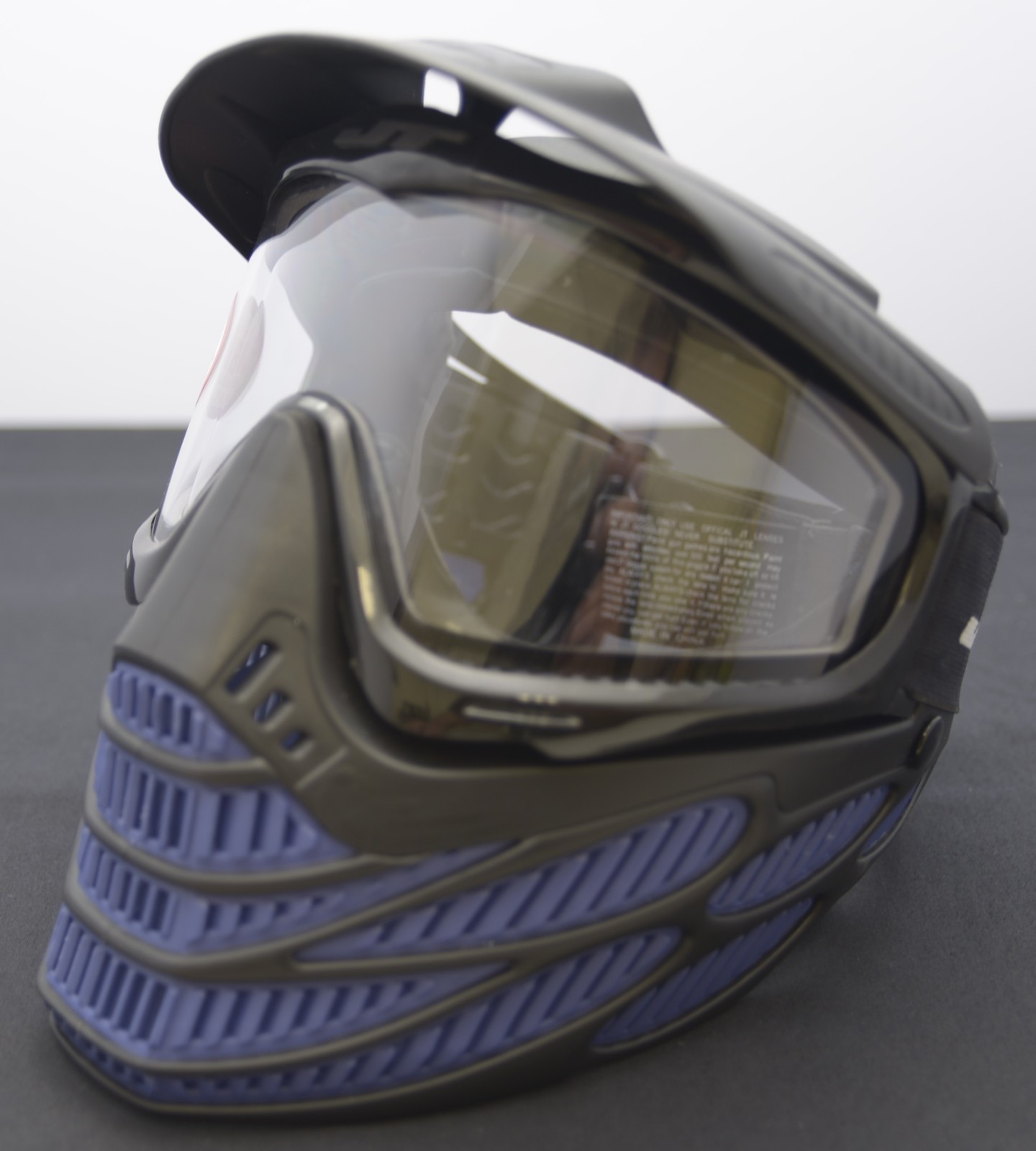 JT Flex 8 Paintball Mask - Black/Blue w/ Clear Thermal Lens