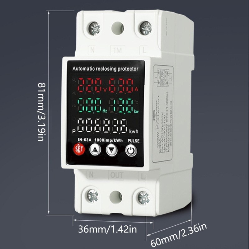 Digital Electricity Meter Over Voltages and Under Voltages Protective Device