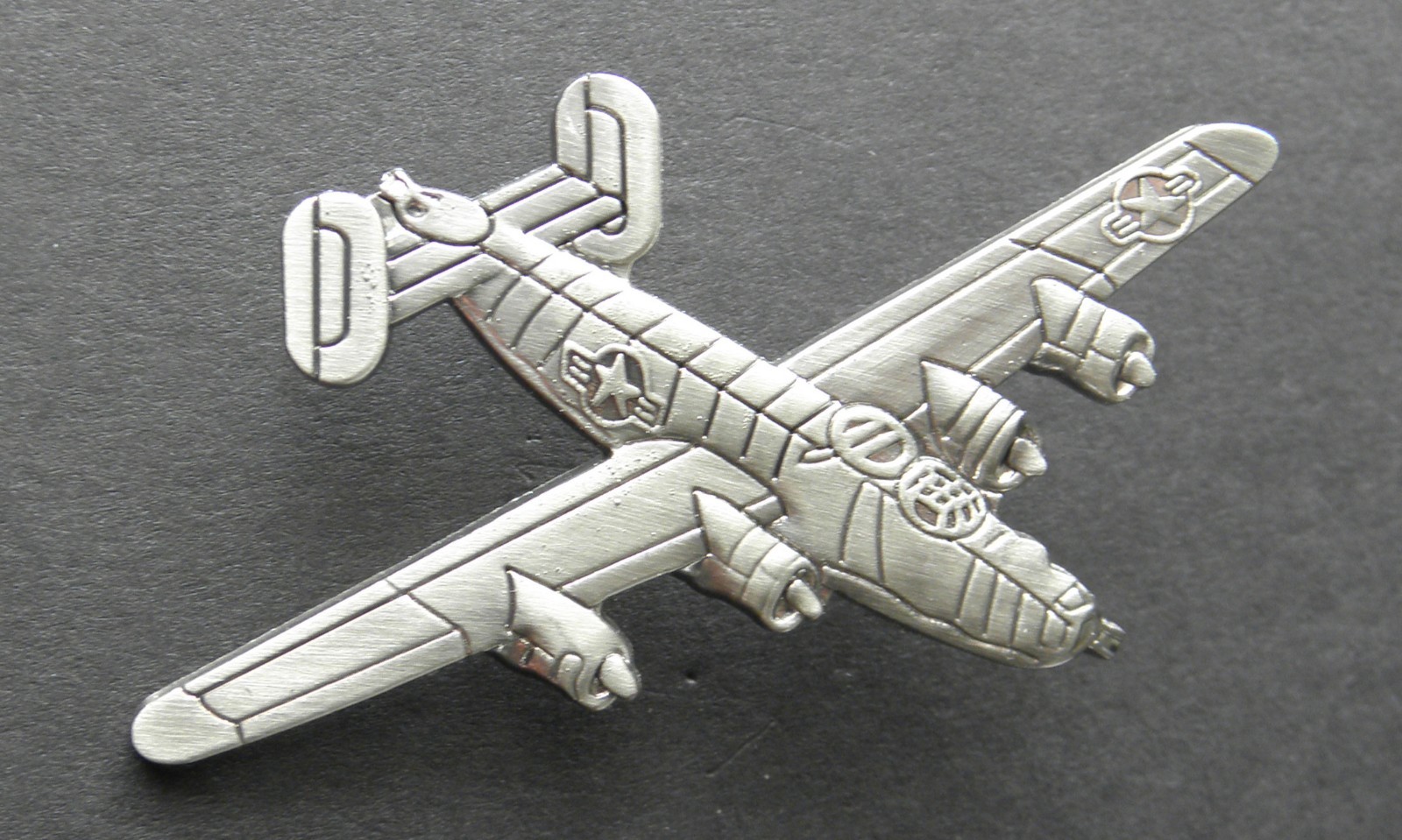 US AIR FORCE B-24 LIBERATOR BOMBER AIRCRAFT LAPEL PIN 2.5 inches