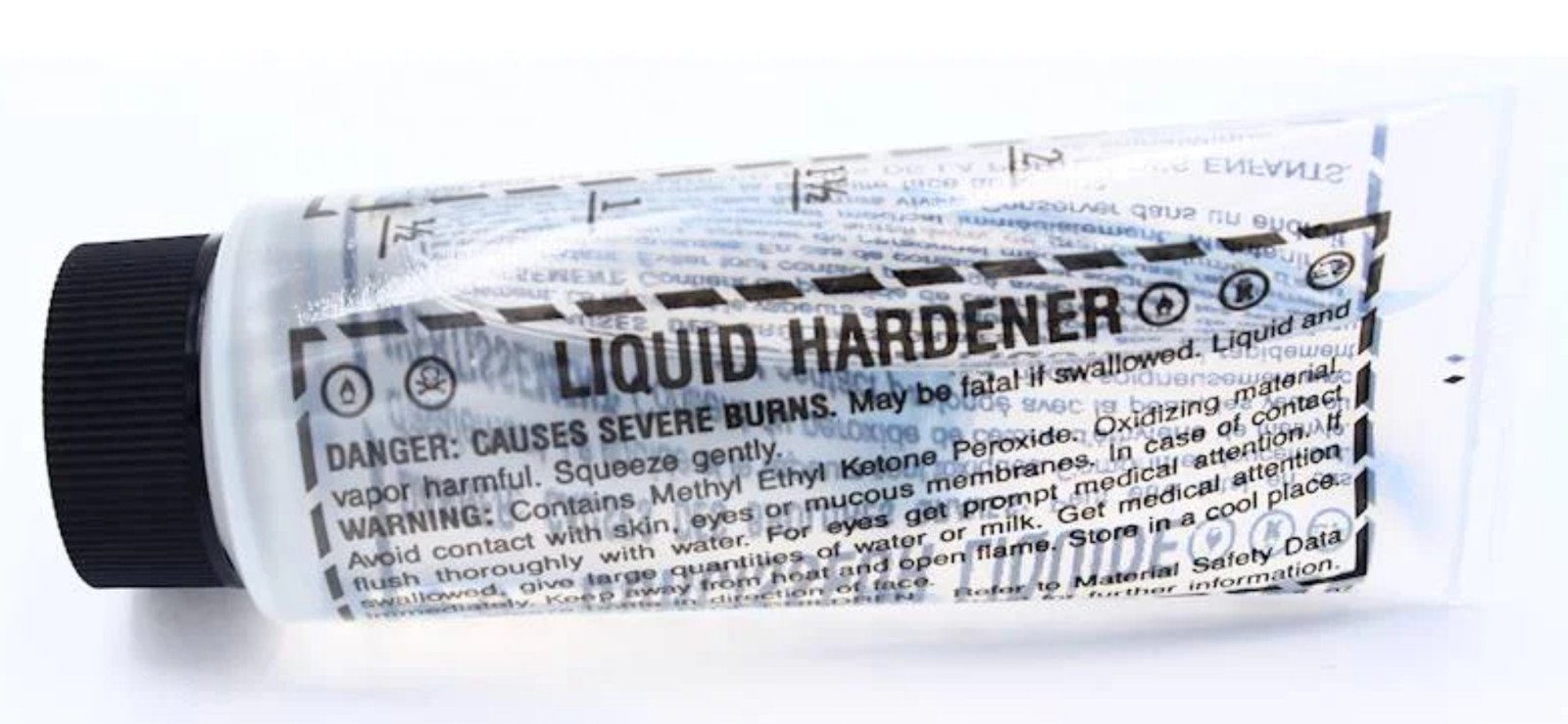 USC 30015 Clear Liquid Hardener (MEKP) - Cures Fiberglass Resin - 2 oz Tube
