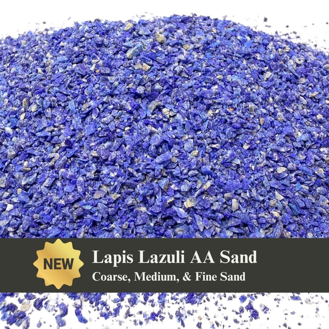 Crushed Lapis Lazuli Sand (Grade AA), 3 Sand Sizes for Inlay, Rings, Jewelry