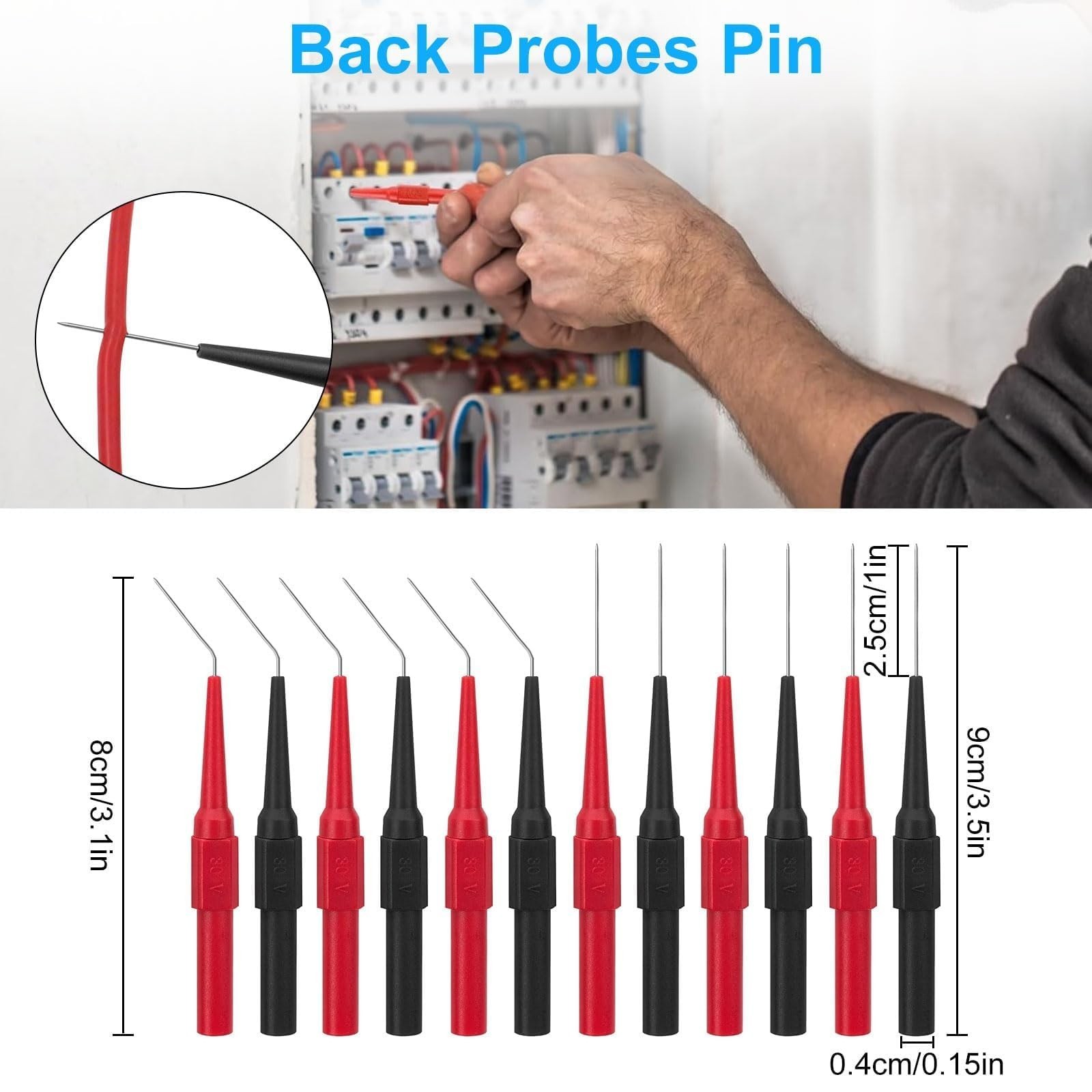 26PCS Multimeter Leads, Back Probe Kit, Multimeter Test Leads Kit with Alliga...
