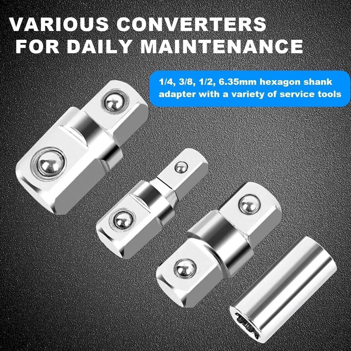 2Pack Offset Extension Wrench Set Ratchet Spanner Wrench with Extender Adapter