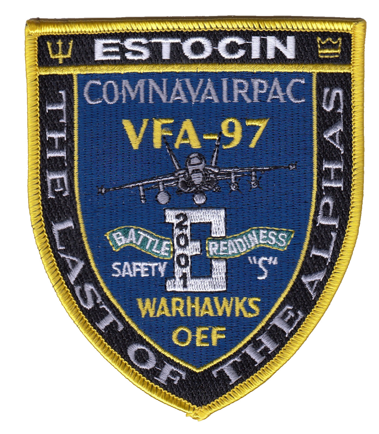 VFA-97 WARHAWKS BATTLE E 2001 CRUISE PATCH