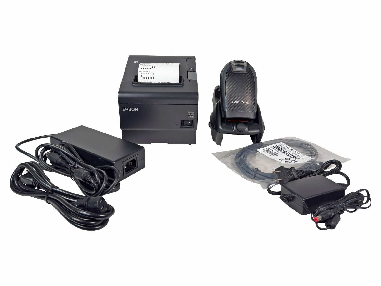 FOR SQUARE Printer + Barcode Scanner Epson TM-T88VI Datalogic Powerscan PM9501
