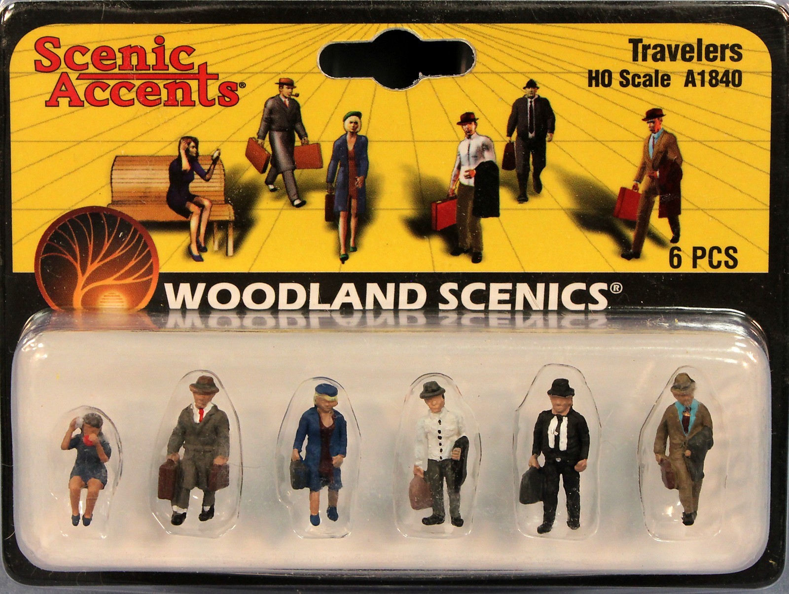 Woodland Scenics HO/HOn3 Set of 6 Travelers (1840)