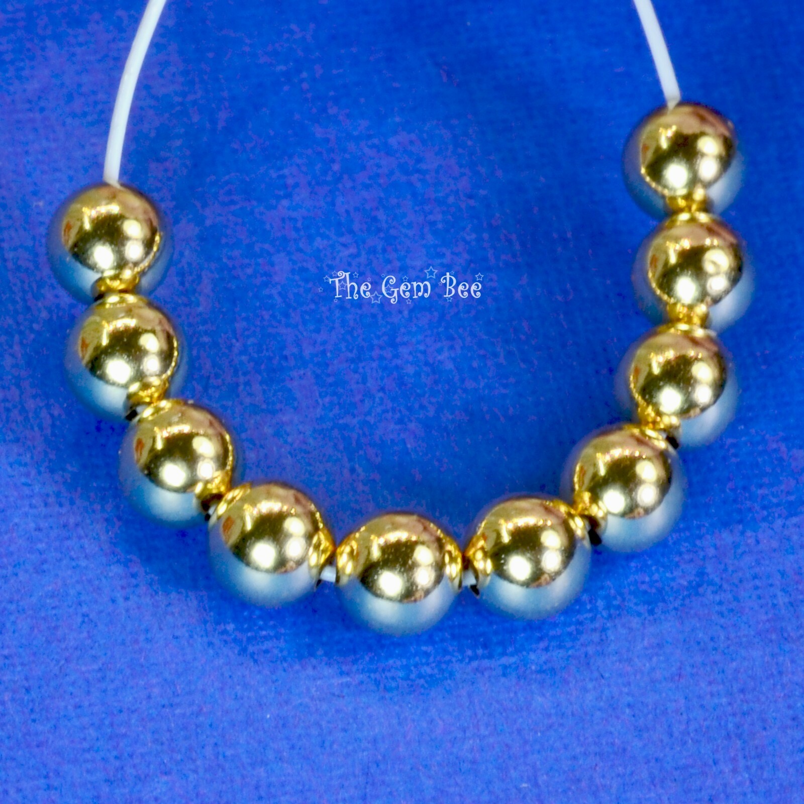 4MM 18k Solid Gold Smooth Round Ball Sphere Bead Spacer (10)