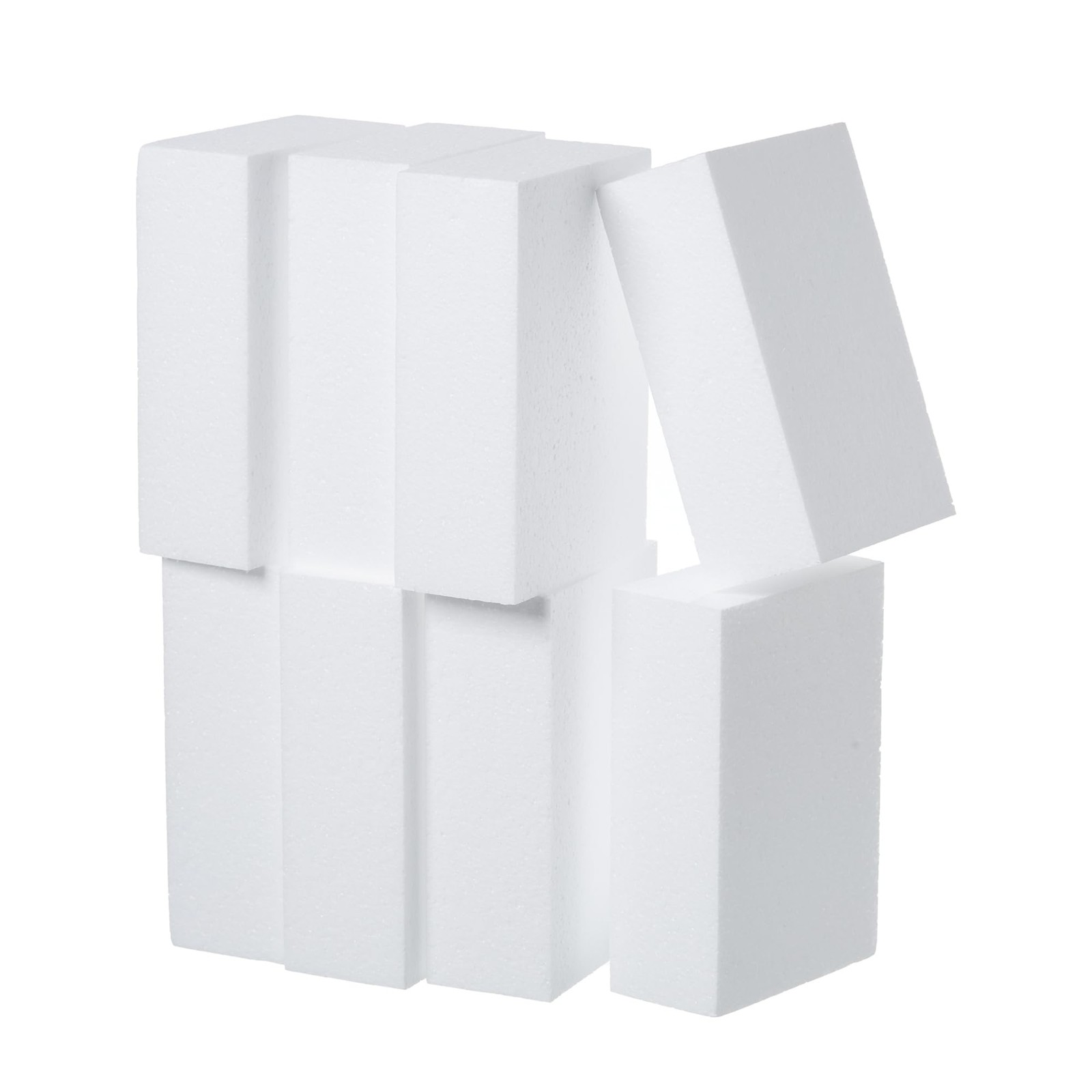 8 Pack Craft Foam Blocks 6X4X2in Polystyrene Brick Rectangle for Arts School ...