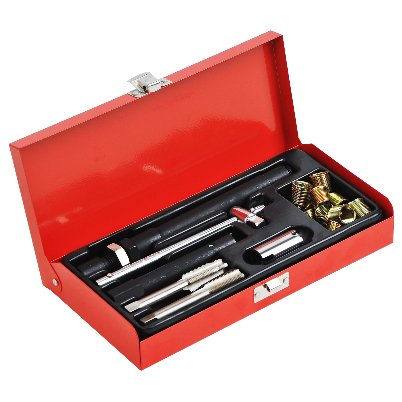 26pc Spark Plug M14 x 1.25 Tap Pro Thread Repair Tool Kit Set W metal Case A6007