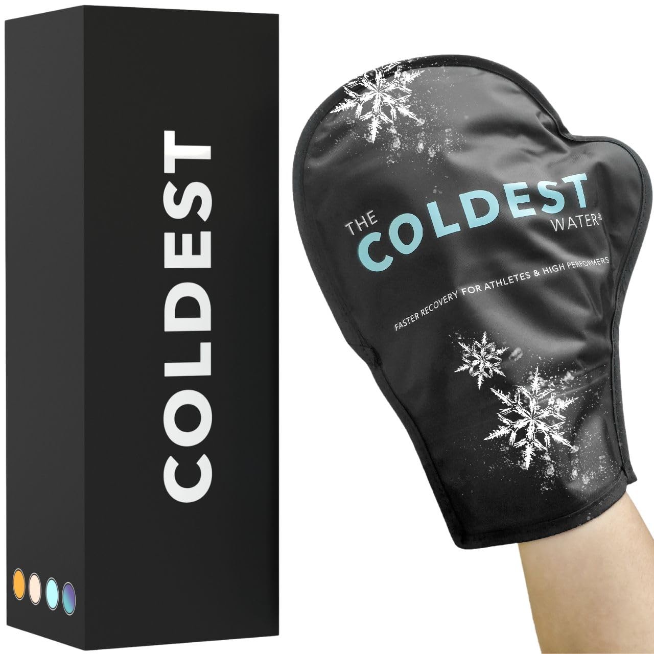 The Coldest Hand Ice Pack - Flexible & Reusable Gloves for Black